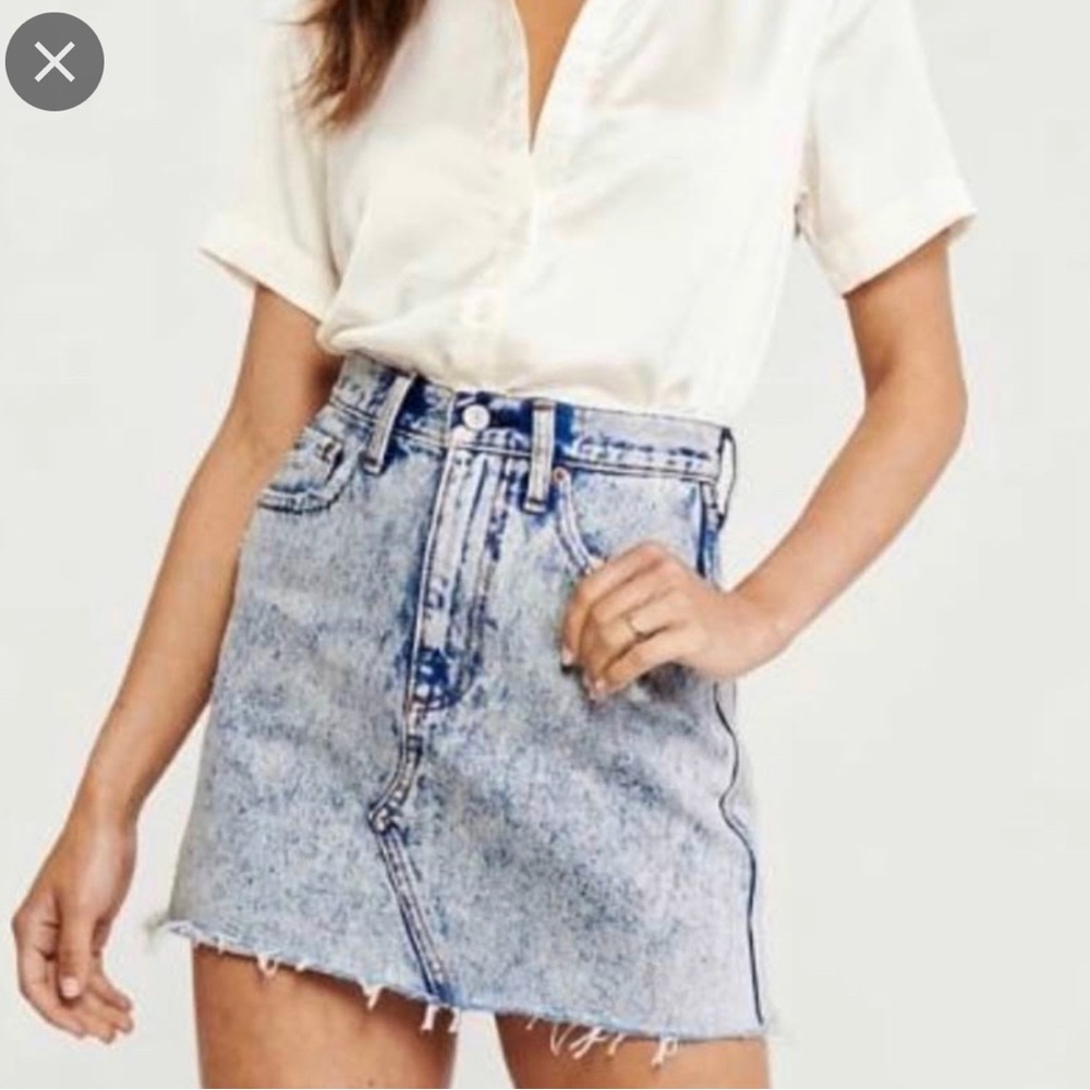 Abercrombie acid wash denim skirt